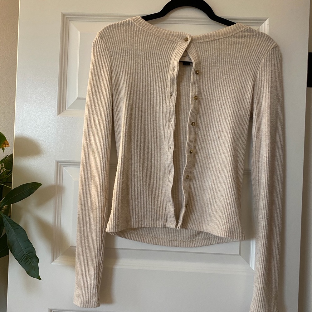 Universal Thread Beige Ribbed Sweater